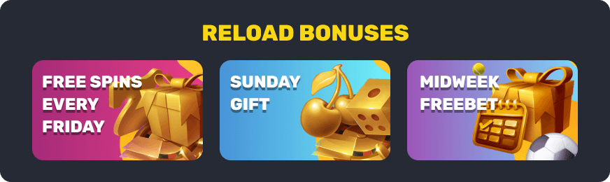 Rocketplay reload bonuses